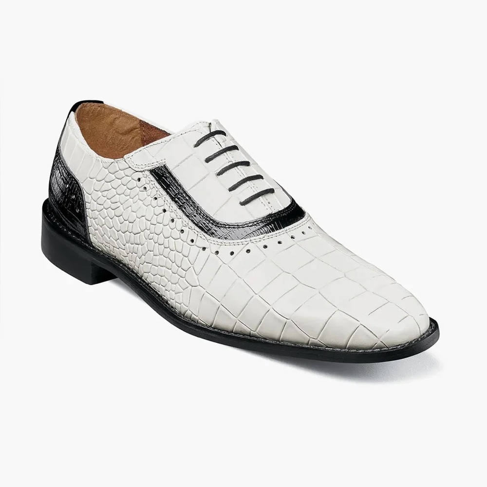 Stacy Adams Croc-Embossed “Riccardi” Lace Up Oxford